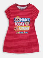 Girls Printed 2 Pc Set Dress n Shorts