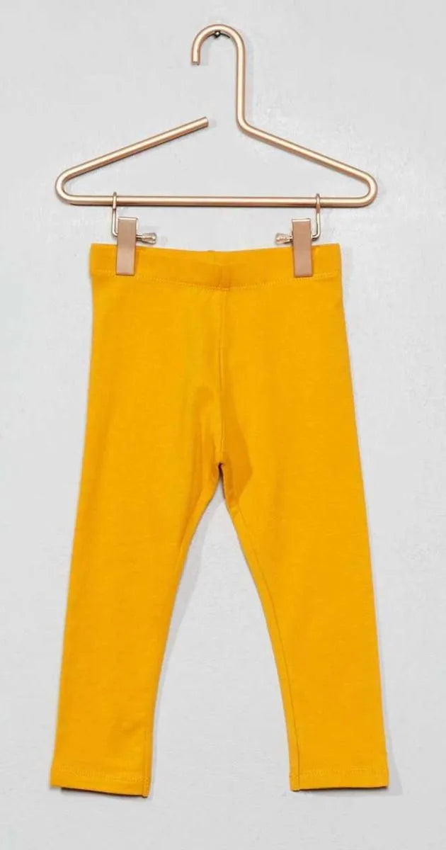 Girls Stretch Leggings Mustard