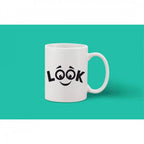 Printed Ceramic Coffee Mug - 1 Pieces, White, 11oz