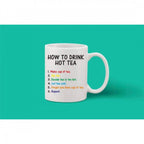 Printed Ceramic Coffee Mug - 1 Pieces, White, 11oz