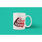 Printed Ceramic Coffee Mug - 1 Pieces, White, 11oz