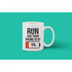 Printed Ceramic Coffee Mug - 1 Pieces, White, 11oz