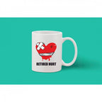 Printed Ceramic Coffee Mug - 1 Pieces, White, 11oz