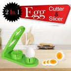 Pack Of_2_2 In 1 Boiled Egg and Mushroom Slicer Cutter Chopper Plastic With Stainless Steel Wired (Color:Assorted)