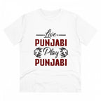 Men's PC Cotton Cricket Design Printed T Shirt (Color: White, Thread Count: 180GSM)