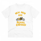 Men's PC Cotton Bike Ride Design Printed T Shirt (Color: White, Thread Count: 180GSM)
