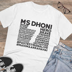 Men's PC Cotton Cricket Design Printed T Shirt (Color: White, Thread Count: 180GSM)