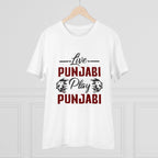 Men's PC Cotton Cricket Design Printed T Shirt (Color: White, Thread Count: 180GSM)