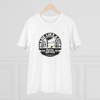 Men's PC Cotton Bike Ride Design Printed T Shirt (Color: White, Thread Count: 180GSM)