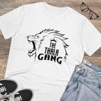Men's PC Cotton Cricket Design Printed T Shirt (Color: White, Thread Count: 180GSM)