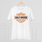 Men's PC Cotton Bike Ride Design Printed T Shirt (Color: White, Thread Count: 180GSM)