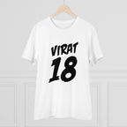 Men's PC Cotton Cricket Design Printed T Shirt (Color: White, Thread Count: 180GSM)