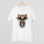 Men's PC Cotton Gorila Desing Printed T Shirt (Color: White, Thread Count: 180GSM)