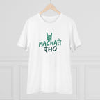 Men's PC Cotton Machate Raho Printed T Shirt (Color: White, Thread Count: 180GSM)