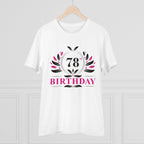 Men's PC Cotton 78th Birthday Printed T Shirt (Color: White, Thread Count: 180GSM)