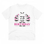 Men's PC Cotton 73rd Birthday Printed T Shirt (Color: White, Thread Count: 180GSM)
