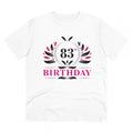 Men's PC Cotton 83rd Birthday Printed T Shirt (Color: White, Thread Count: 180GSM)