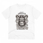 Men's PC Cotton Gorila Desing Printed T Shirt (Color: White, Thread Count: 180GSM)