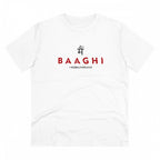 Men's PC Cotton Me Bhaghi Printed T Shirt (Color: White, Thread Count: 180GSM)