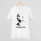 Men's PC Cotton Sardar Patel Printed T Shirt (Color: White, Thread Count: 180GSM)