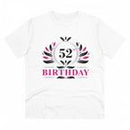Men's PC Cotton 52nd Birthday Printed T Shirt (Color: White, Thread Count: 180GSM)