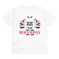 Men's PC Cotton 88th Birthday Printed T Shirt (Color: White, Thread Count: 180GSM)