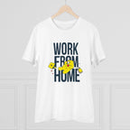 Men's PC Cotton Work From Home Desing Printed T Shirt (Color: White, Thread Count: 180GSM)