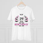 Men's PC Cotton 29th Birthday Printed T Shirt (Color: White, Thread Count: 180GSM)