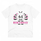 Men's PC Cotton 64th Birthday Printed T Shirt (Color: White, Thread Count: 180GSM)
