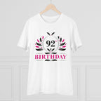 Men's PC Cotton 92nd Birthday Printed T Shirt (Color: White, Thread Count: 180GSM)