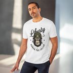 Men's PC Cotton Gorila Desing Printed T Shirt (Color: White, Thread Count: 180GSM)