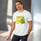 Men's PC Cotton Enjoying Life Printed T Shirt (Color: White, Thread Count: 180GSM)