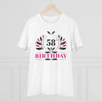 Men's PC Cotton 58th Birthday Printed T Shirt (Color: White, Thread Count: 180GSM)
