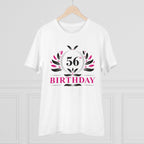 Men's PC Cotton 56th Birthday Printed T Shirt (Color: White, Thread Count: 180GSM)