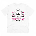 Men's PC Cotton 56th Birthday Printed T Shirt (Color: White, Thread Count: 180GSM)