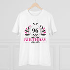 Men's PC Cotton 96th Birthday Printed T Shirt (Color: White, Thread Count: 180GSM)