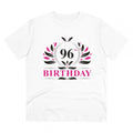 Men's PC Cotton 96th Birthday Printed T Shirt (Color: White, Thread Count: 180GSM)