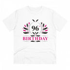 Men's PC Cotton 96th Birthday Printed T Shirt (Color: White, Thread Count: 180GSM)