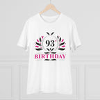 Men's PC Cotton 93rd Birthday Printed T Shirt (Color: White, Thread Count: 180GSM)