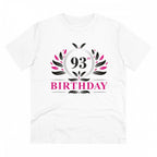 Men's PC Cotton 93rd Birthday Printed T Shirt (Color: White, Thread Count: 180GSM)