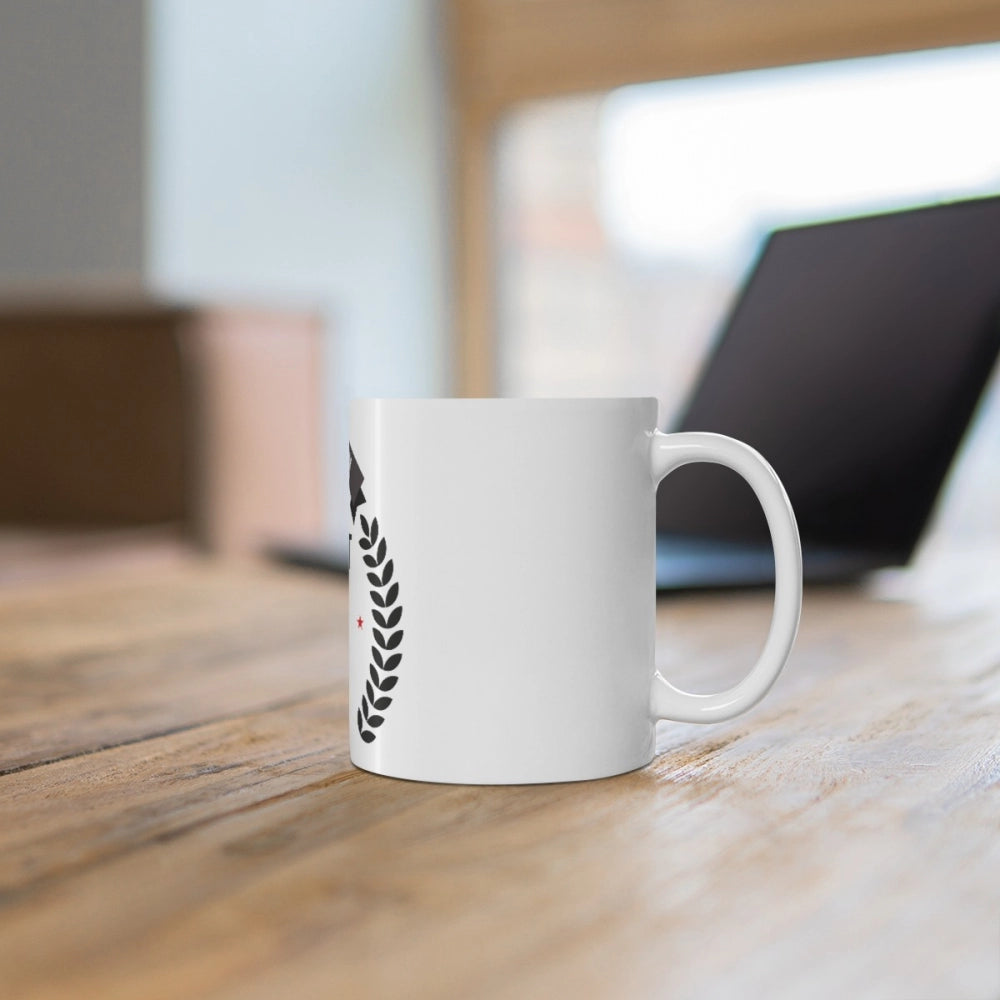Ceramic 25th Anniversary Printed Coffee Mug (Color: White, Capacity:330ml)
