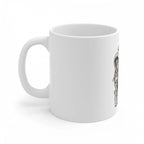 Ceramic Gorila Desing Printed Coffee Mug (Color: White, Capacity:330ml)