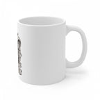 Ceramic Gorila Desing Printed Coffee Mug (Color: White, Capacity:330ml)