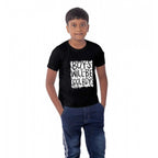 Boys Cotton Will Be Cool Half Sleeve TShirt (Black)