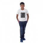 Boys Cotton Will Be Cool Half Sleeve TShirt (White)
