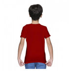 Boys Cotton Plain Half Sleeve TShirt (Maroon)
