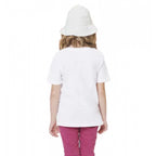 Girls Cotton Baby Shark Half Sleeve TShirt (White)