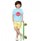 Boys Cotton Adorable Baby Half Sleeve TShirt (Sky Blue)