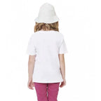 Girls Cotton Akashi Half Sleeve TShirt (White)