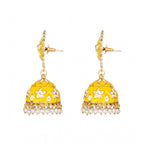 Women's Rose Gold Plated Alloy Earrings (Yellow)
